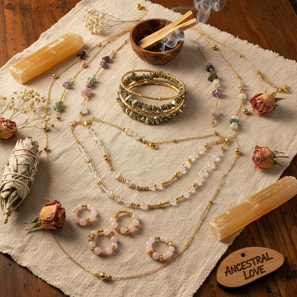 Power of Love Collection - Black American Indian Cultural Remembrance Jewelry Set